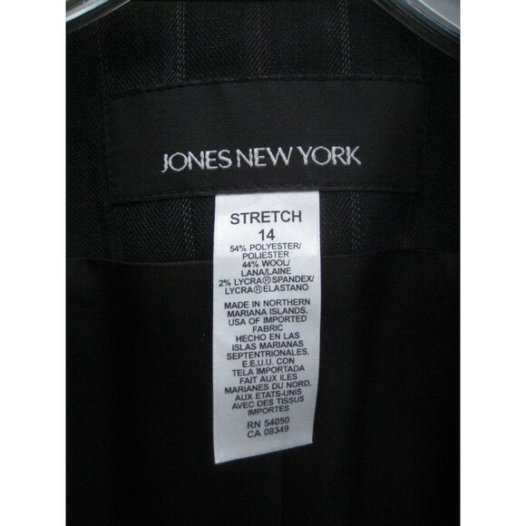 Jones New York Blazer 14 Stretch Single Breasted One Button Stripe - Picture 2 of 13